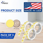 Perco Metallic Gold 1" Round Circle Dot Sticker Labels - Image 2