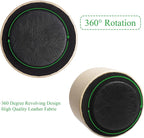 Hennaja Round Leather Art Supply Organizer, Remote Control Holder, 360 Degree - Image 4
