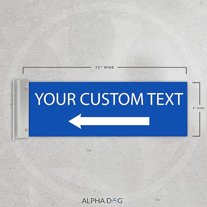 ALPHA DOG SIGNS Custom Projecting Hallway Sign, Personalized Indoor Outdoor - Image 2