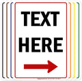 Custom Arrow, Custom Directional Sign, Right Arrow, 7x10 Inches, 55 mil thick by MySignCenter