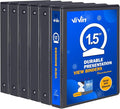 3 Ring Binder 1-1/2 Inch, ViVin Sturdy 1.5"-Round Ring Binder by ViVin