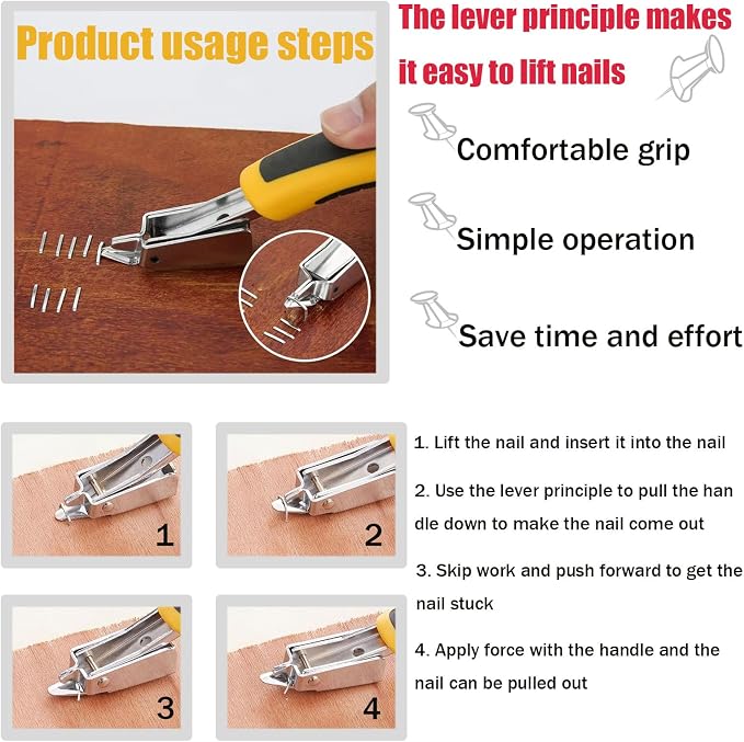 Sichgitzo 4-Piece Staple & Tack Remover Tool Set - Image 5
