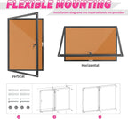 Enclosed Bulletin Board, Cork Noticeboard Board - Image 4