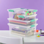 Sterilite 6-Pack Clip Box, Stackable Clear Plastic Bins - Image 6