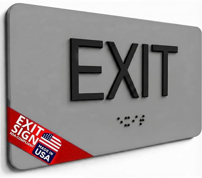 ADA Compliant Sign with Braille by NapTags