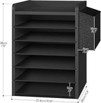 HOOBRO Adjustable Countertop Mail Sorter, 6 Tier Wooden Paper Organizer - Image 2
