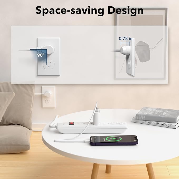 BN-LINK 6-Outlet Power Strip Surge Protector 1-Pack, 4-Foot Extension Cord - Image 3