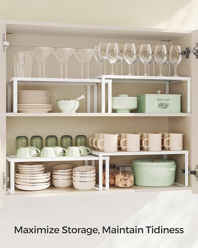 SONGMICS Spice Racks, Countertop Organizers, Shelf Risers, Expandable - Image 3