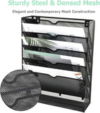 EASEPRES Desk File Organizer Mesh 6-Tier, Hanging Wall Mount Document - Image 4
