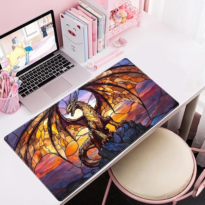 Dragon Desk Mat Large Mouse Pad XXL Extended Gaming, Gamer Gift Play Mat Desk - Image 8