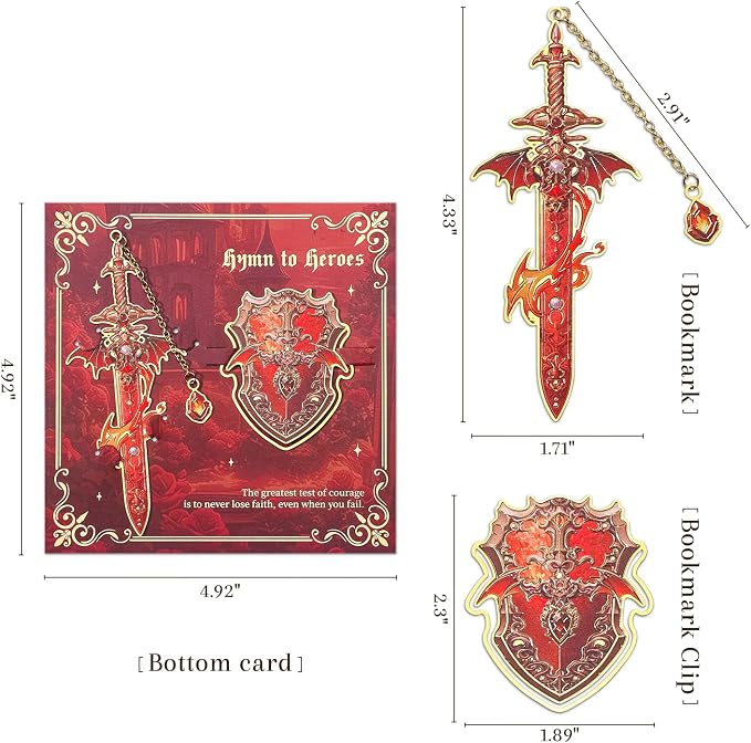 Dragon Knight Metal Bookmark & Book Clip Set - Image 6