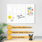Comix Magnetic Dry Erase Board, 6 Pack, 11.8 x 11.8 Inches, Modular Whiteboard - Image 3