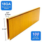 SimCos 18 Gauge 1/4" Narrow Crown Staples, Galvanized Upholstery Staples - Image 2
