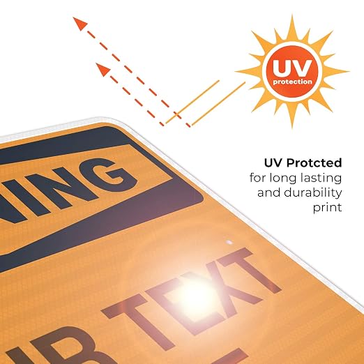 Custom Warning Sign, OSHA Sign, 24x30 Inches, 3M EGP Reflective .080 Aluminum - Image 7