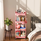 Sorgion 4 Tier Rolling Cart Organizer, Art Craft Diaper Bedside Snack Laundry - Image 2