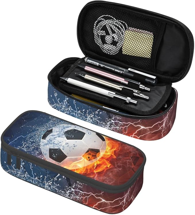 SNAPMADE Soccer Pencil Case for Boys Teens Men, Sports Pencil Box by SNAPMADE