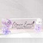 Personalized Name Plate for Desk, Custom Desk Name Plate, Acrylic Name Plate by EOBIBIFUN