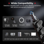 SMALLRIG 74.8"/ 6.23 ft Adjustable Light Stand Photography, Max Load 8.8 lb - Image 2