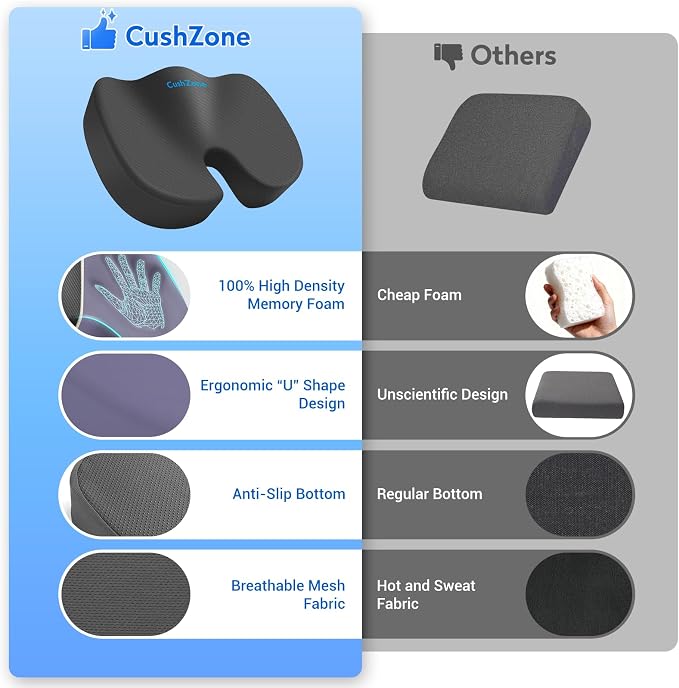 XXL Seat Cushion Office Car Seat Cushion, Memory Foam Cushion - Image 3