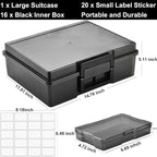 Haundry Photo Storage Box with 16 Inner 4" x 6" Photo Case, Portable Storage - Image 2