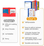 Tashkummy 360° Pivotable Project Organizer Binder, 2 Pack Upgraded 3 Ring Binder - Image 2