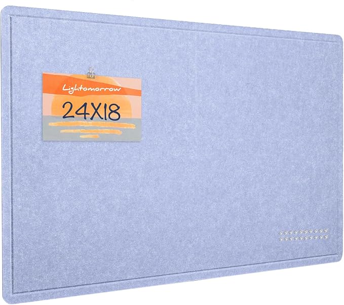 Bulletin Board, 24 x 18 inches Felt Board Decorative Pin Board, Cork Board by Lightomorrow