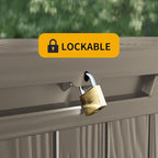 Decksplore 150 Gallon Outdoor Storage Box Waterproof Lockable Resin Deck Box - Image 5