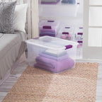 Sterilite 24-Pack 66 Quart ClearView Latch Box, Stackable Organizer Bins - Image 4