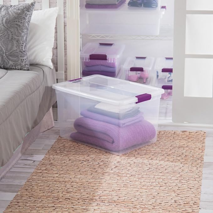 Sterilite 24-Pack 66 Quart ClearView Latch Box, Stackable Organizer Bins - Image 4