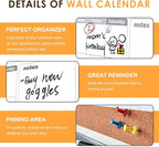 MAKELLO Dry Erase Calendar for Wall 24" x 18", Kitchen and Bedroom - Image 8