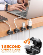 8Pack Cord Organizer Cable Clips - Image 2