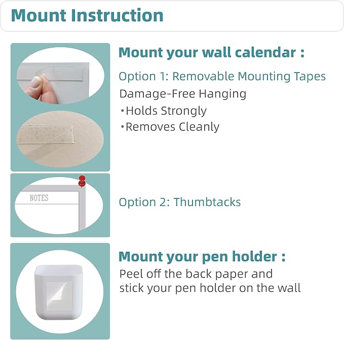 Large Reusable Dry Erase Yearly Wall Calendar - Image 6