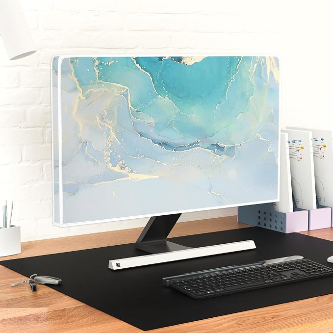 Baocicco Blue Green Marble TV Display Screen Cover 65 Inch Creative Anti-Static - Image 6