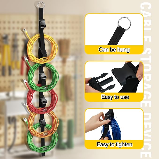 Wowangce 2 Pcs Extension Cord Organizers and Storage Garage Extension Cord - Image 3