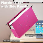 Ansook Plastic Legal Size Hanging File Folders, Heavy Duty 3" Expandable Legal - Image 2