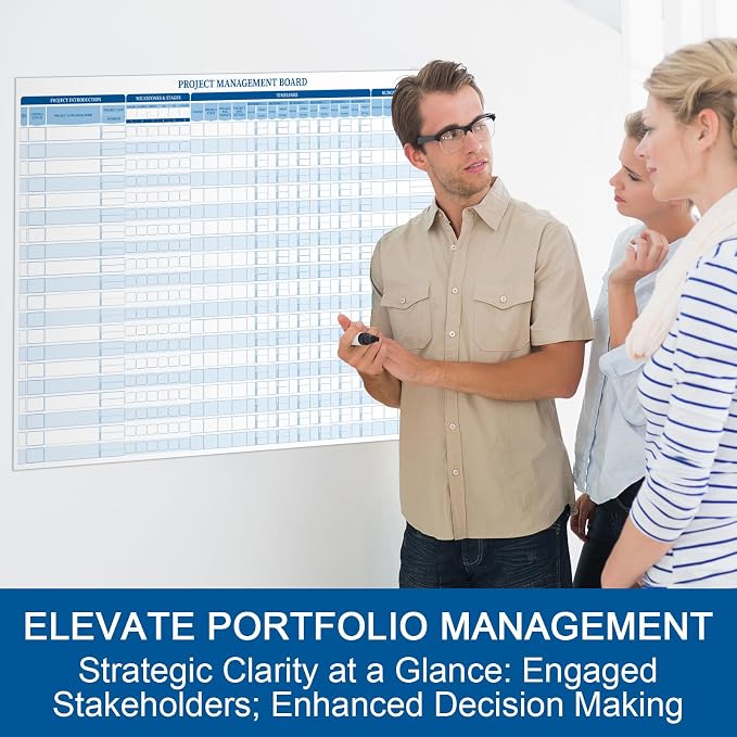 Lincia Large Magnetic Portfolio Project Management Board Set 24" x 36" Reusable - Image 6