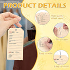 100 Pack Red Repair Tags with Wire Rope Service Repair Tags Numbered with Wire - Image 3