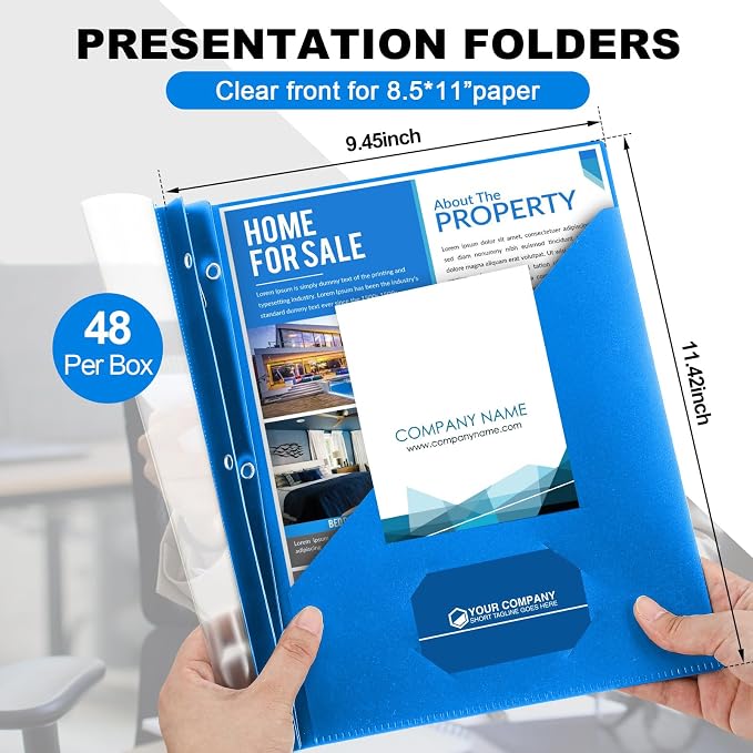 Teling 48 Pcs Clear Front Report Covers - Image 2