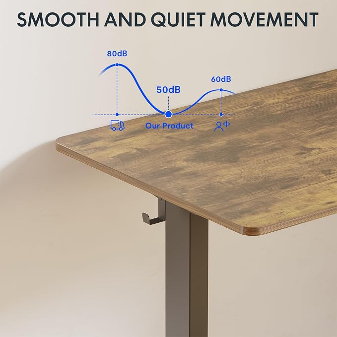 FLEXISPOT One-Piece Electric Standing Desk, 48 x 24 Inches Adjustable Desk - Image 7