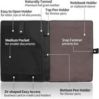 Jack&Chris Leather Portfolio, A4 Document Folder Legal Pad Padfolio, - Image 3