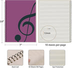MOREYES Music Notebook Composition Manuscript Staff Notebook - Image 2