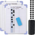 2 PCS in and Out Magnetic Dry Erase Boards 16" x 12", Aluminum Framed Lined by YEXEXINM