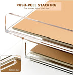 SANRUI 4 Tier Stackable Paper Letter Tray, Acrylic Vertical File Tray A4 Desk - Image 5