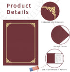HAUTOCO 10 Packs Certificate Holders, Burgundy Diploma Holders, Document Award - Image 3