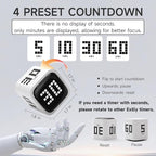Rotating Productivity Timer 5, 60 Minutes Preset, Desk Cube w/Gravity Sensor - Image 2