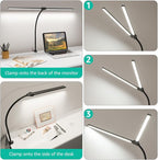 ShineTech LED Desk Lamp for Home Office, 4000K Neutral White Double Head - Image 6