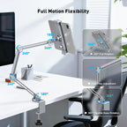 AboveTEK 2-in-1 iPad Stand for Desk, Aluminum iPad Holder Arm - Image 5