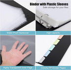 Uquelic 50-Pocket Binder with Plastic Sleeves - Image 3