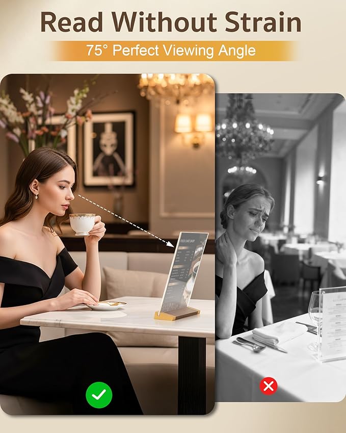1 Pack Acrylic Sign Holder 8.5 x 11 Inch - Image 4