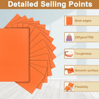 Silunkia 40 Sheets Orange Cardstock 8.5 x 11 Craft Paper, 75lb Premium Pumpkin - Image 3